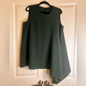 COS Asymmetrical Forest Green Women’s Sleeveless